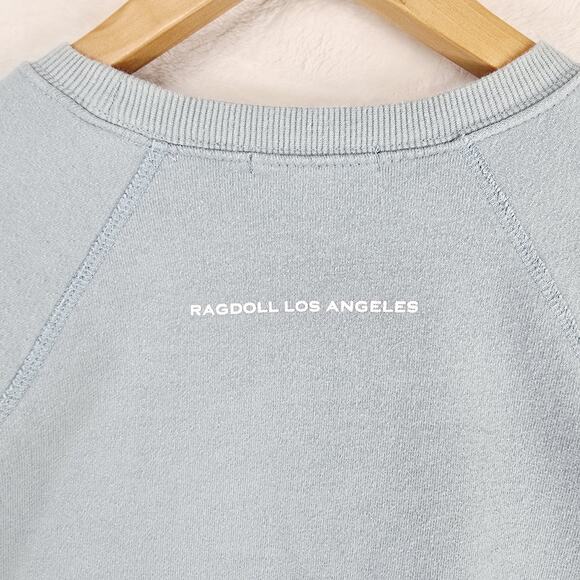 Ragdoll Los Angeles Sweatshirt Womens Medium Sage Green LA Embroidered - Picture 14 of 16